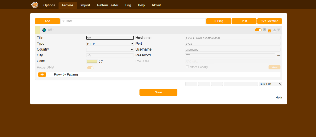 Create URL Patterns