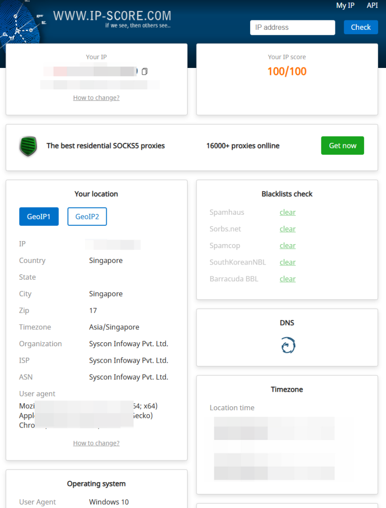 Check IP Fraud Scores