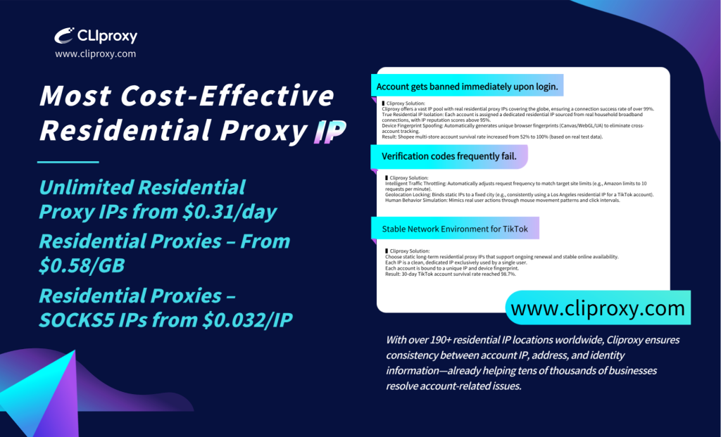 Cliproxy Can Help Users Solve the Following Three problems